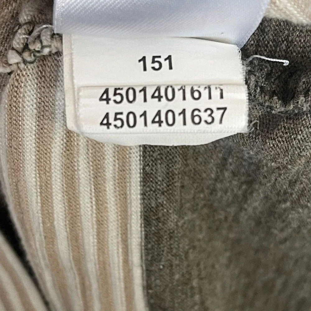 The North Face‎ Polo Shirt Adult Mens Large Brown/Cream Striped Outdoor Pocket
